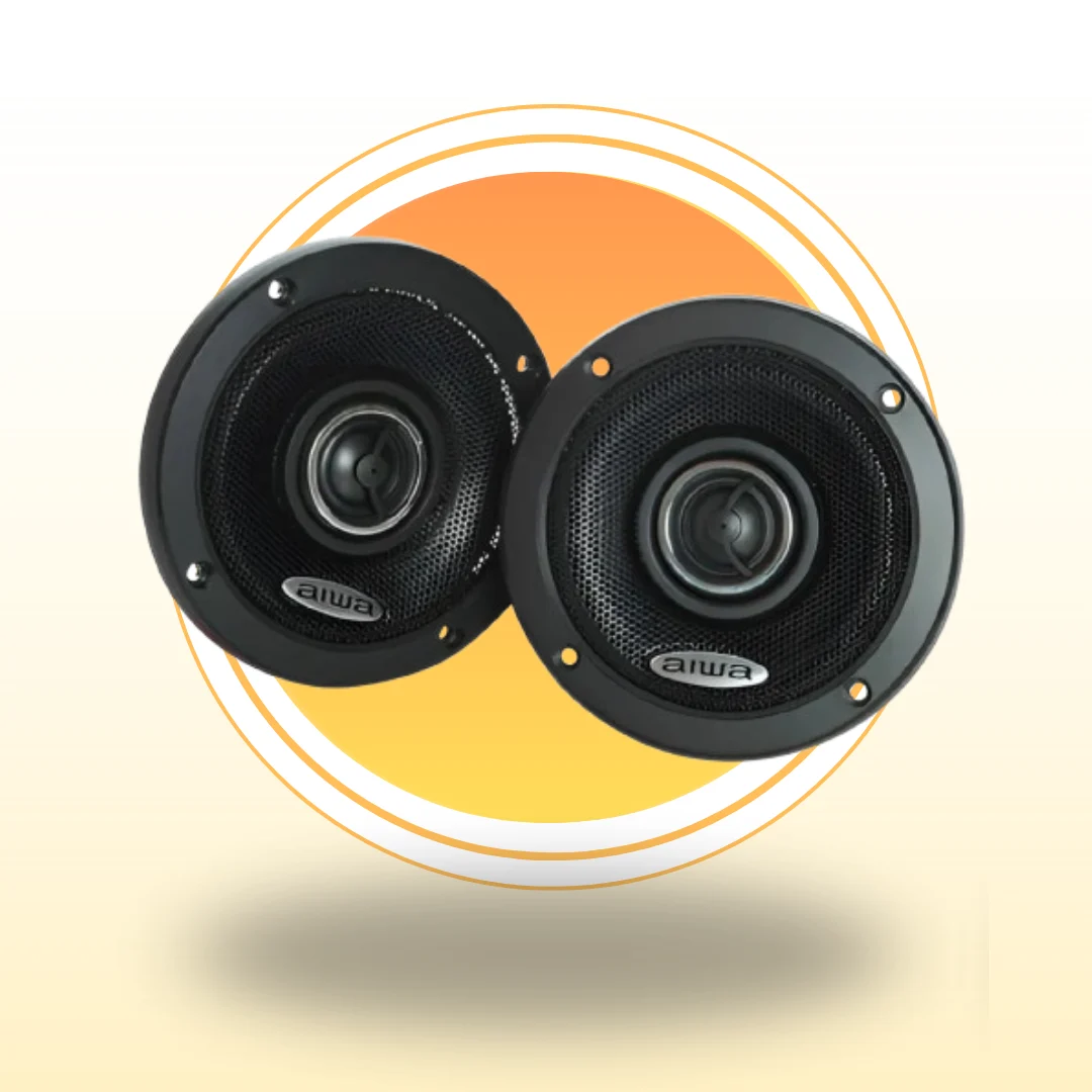 Parlantes Para Auto 10cm 2 Vías 150 Watts Aiwa Aws-1065p Color Negro