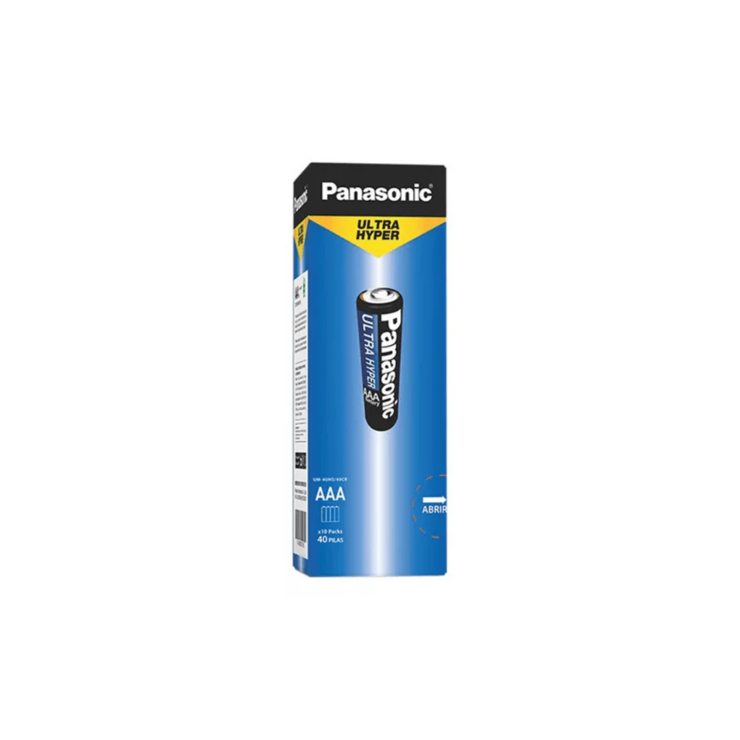 Pilas Aaa Panasonic Caja 40 Unidades Ultra Hyper De Carbon Zinc R03. increible