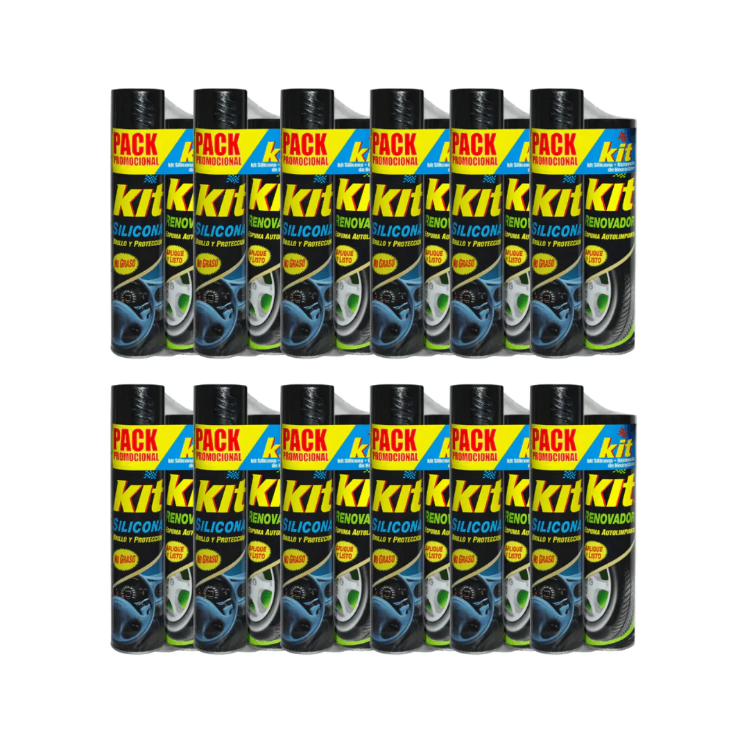Pack Kit: Silicona 420cc + Renovador De Gomas 360cc X12 Und. increible