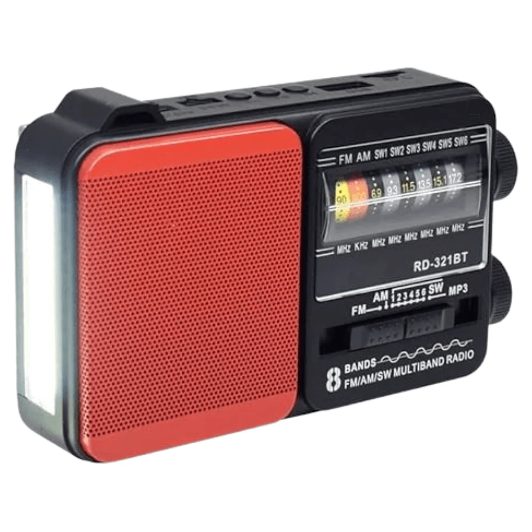 RADIO PORTATIL SOLAR TECNOLAB RADIOSAFE45 TL653R ROJO