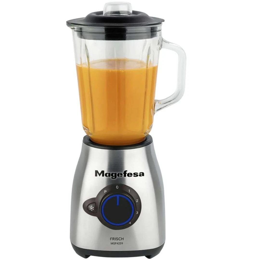 Licuadora Frish Max Magefesa 1000w Inox Jarra De Cristal 1.5l Mgf4259 - Gris