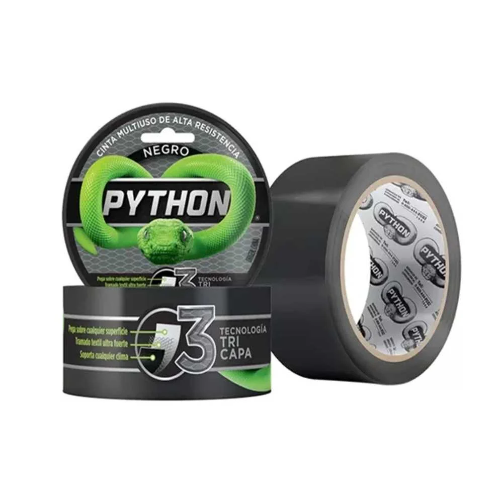 1 Cinta Adhesiva Multiuso Python Negra: La Guía Definitiva para una Reparación Imbatible y Profesional Increíble
