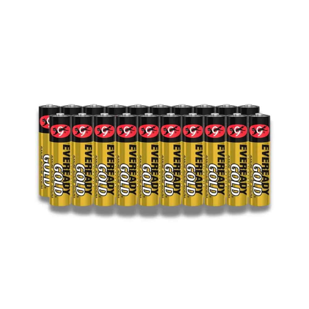 Pilas Alcalinas Eveready AAA 1.5V Gold Pack 20 Energía Increíble