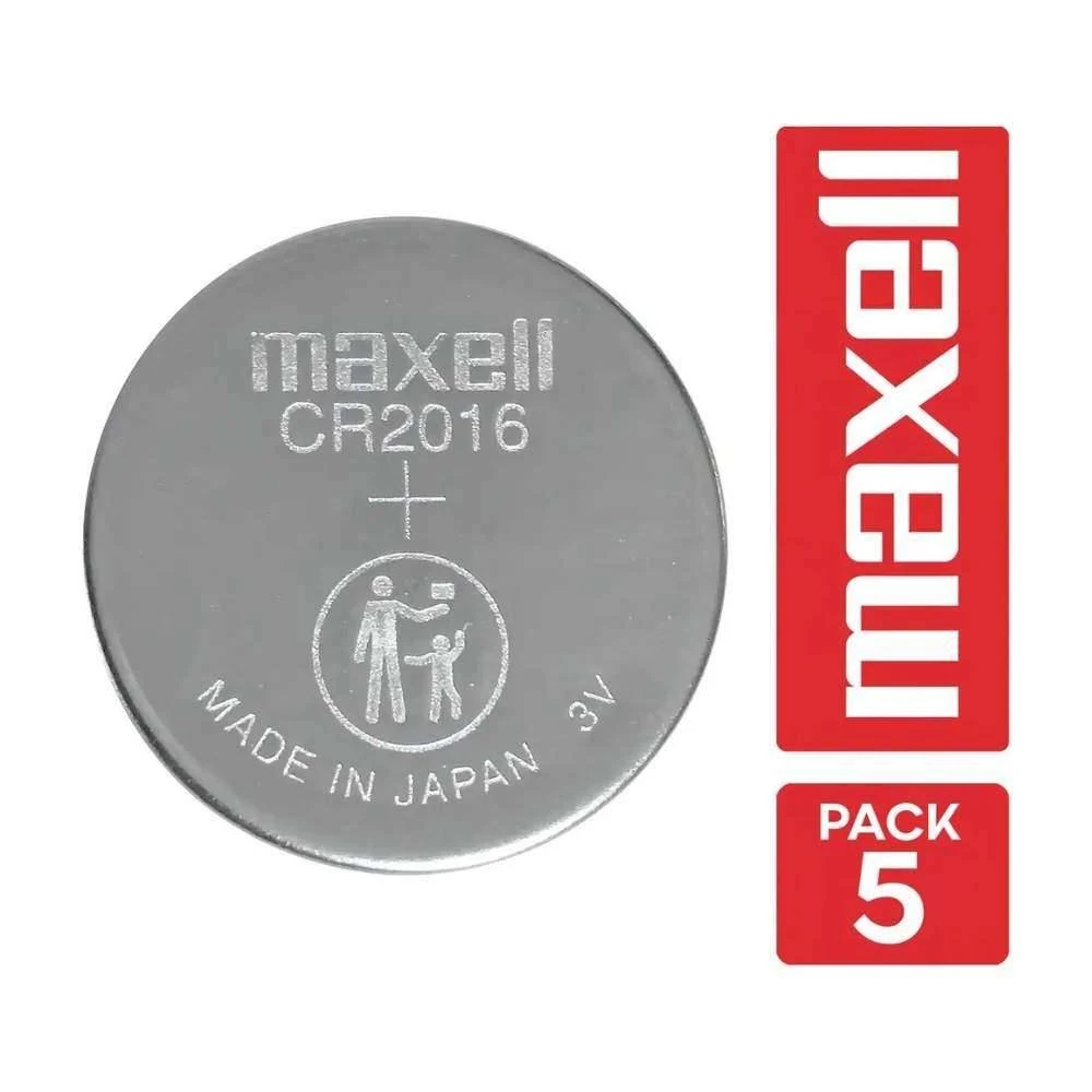 Pack de Pilas Maxell CR2016 x5: Garantiza increíble energía constante