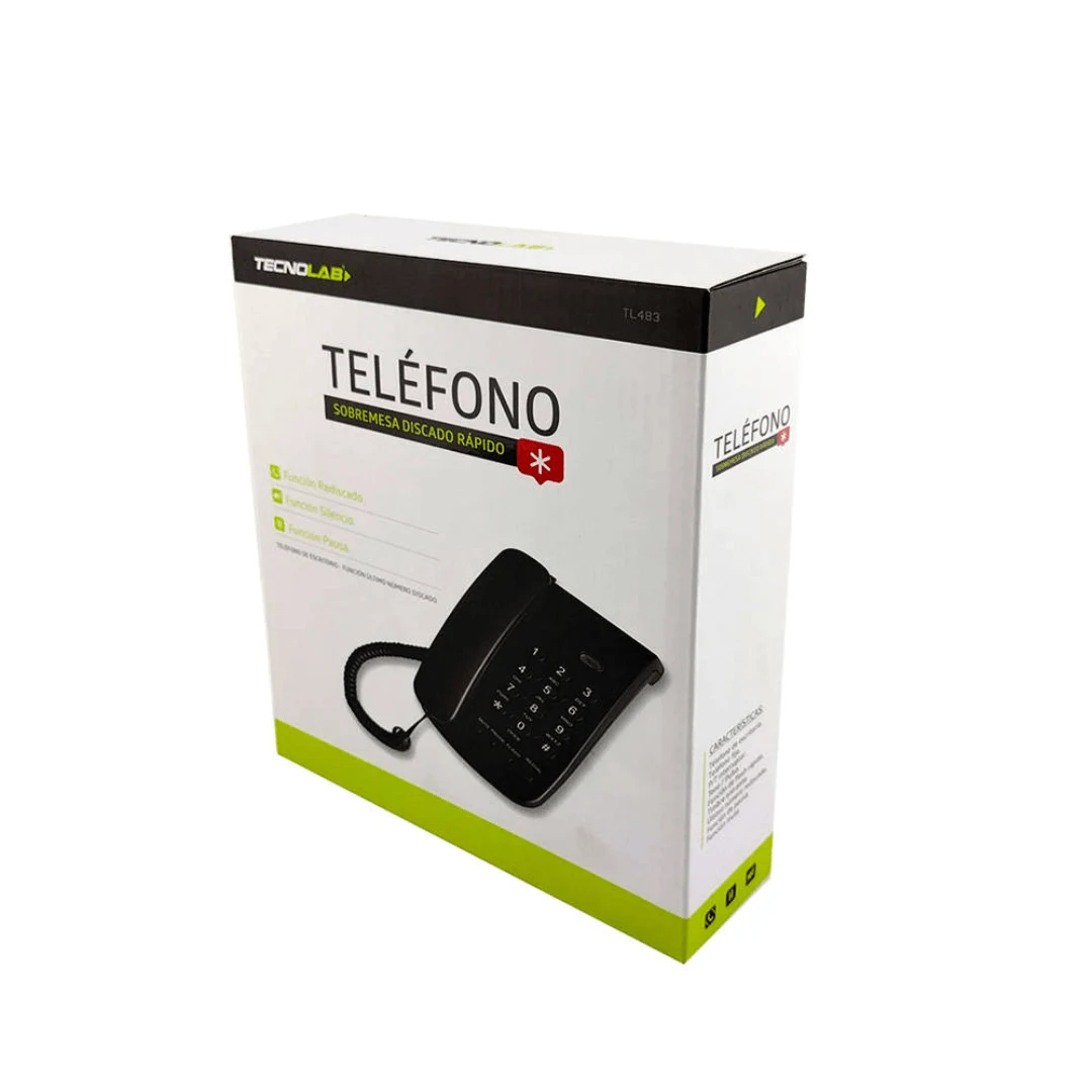 Telefono Sobremesa Discado Rapido Tl483w Tecnolab Blanco. increible