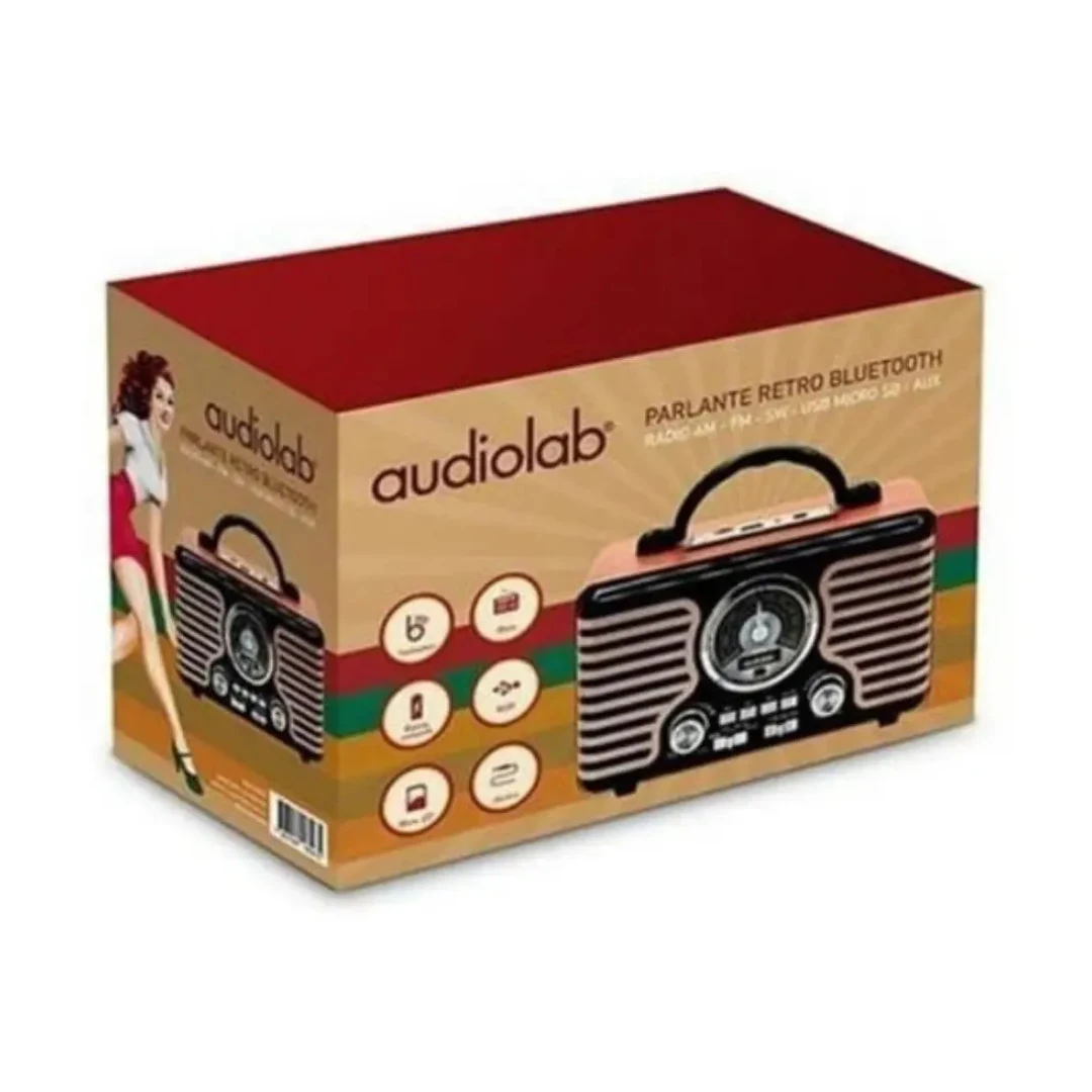 Radio Retro Portátil Audiolab Btretro05. increible